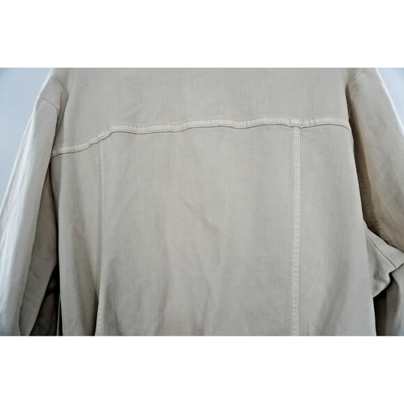 J. Jill Chino Women's Journey Trench Jacket Stylish, Lightweight Beige Size 2X - Picture 6 of 12